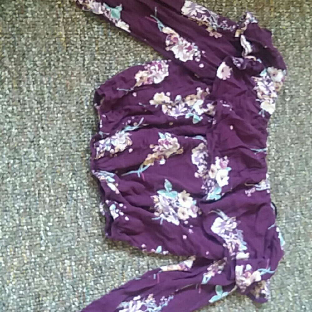 One clothing off the shoulder shirt